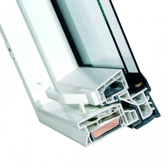 Пластиковое мансардное окно PTP-V U3 с однокамерным стеклопакетом