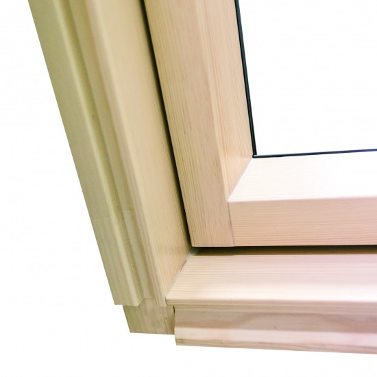 Деревянное мансардное окно FTP-V U4 с двухкамерным стеклопакетом